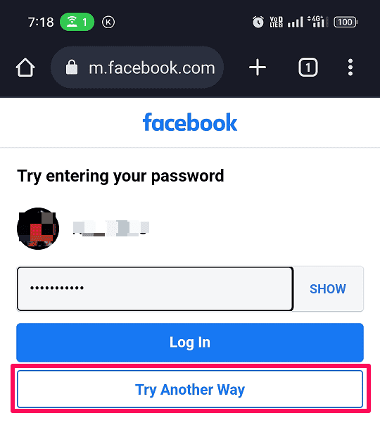 Try another way to login
