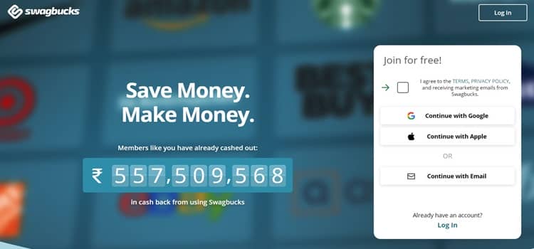 Swagbucks website to earn money online