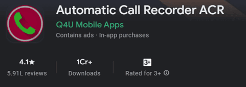 Automatic call recoder arc app to record call